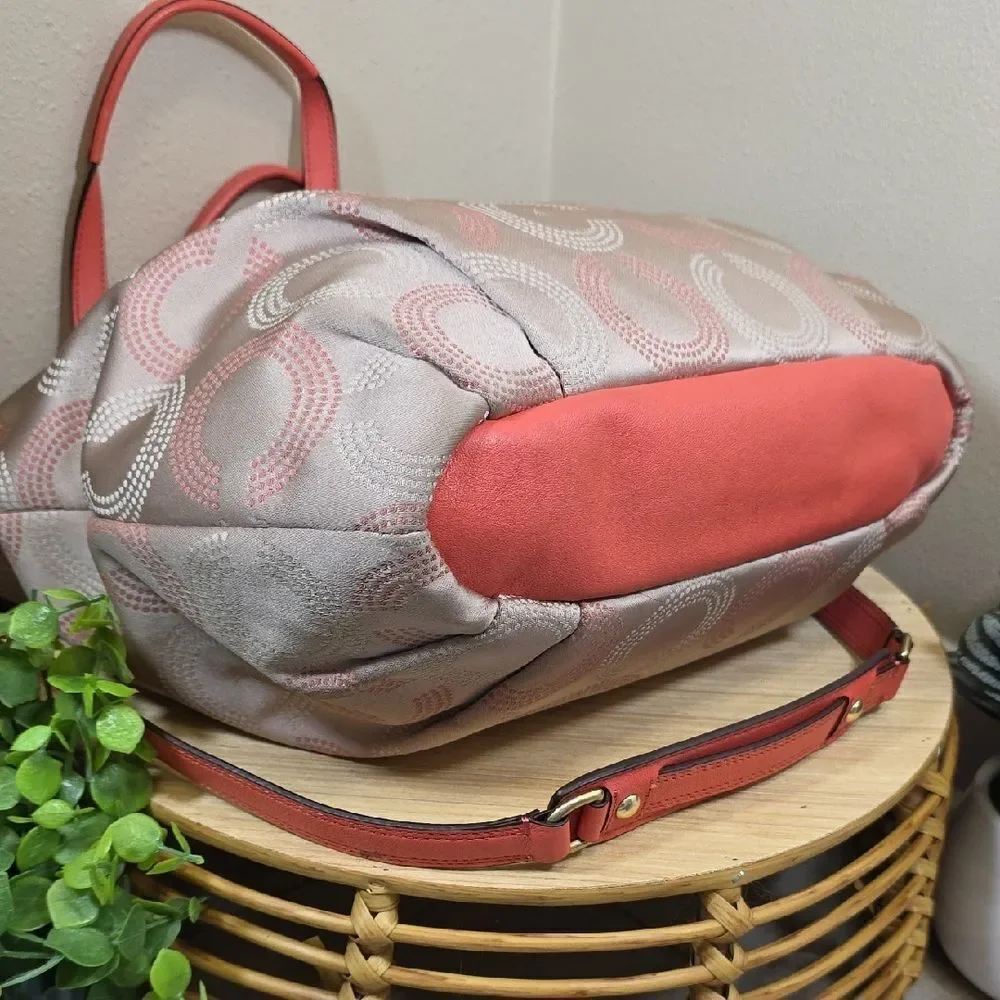 Coach Ashley Dotted Op Art Tote & Matching Wallet